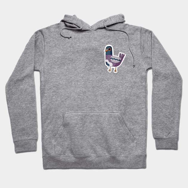 Pigeon Number Three Hoodie by EmpressIguana